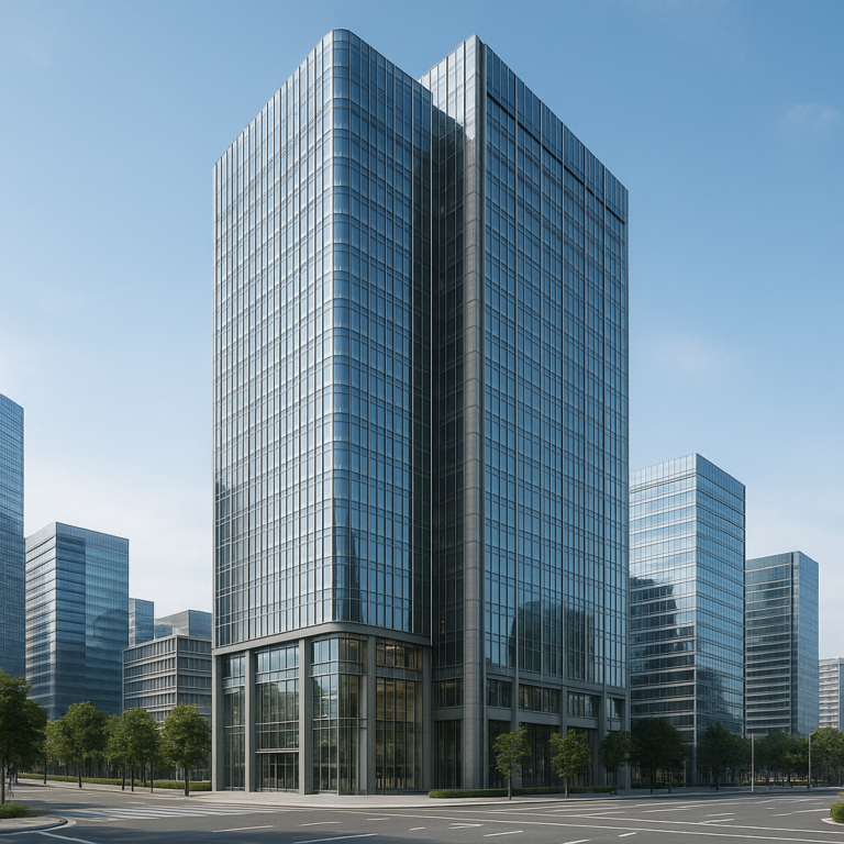 high rise building in city setting