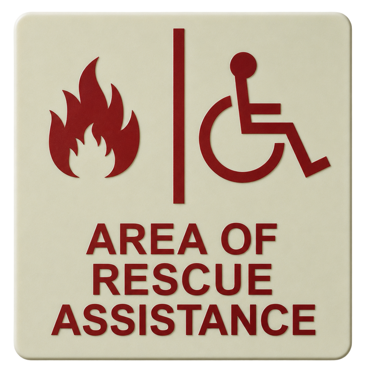 Illuminated signal "area of rescue assitance" 7085
