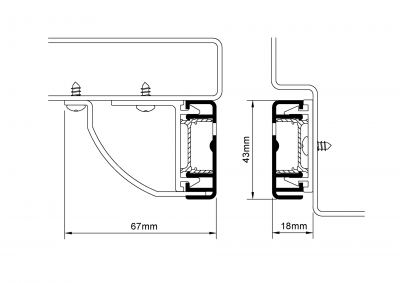 Panachrome 43mm profile side opening